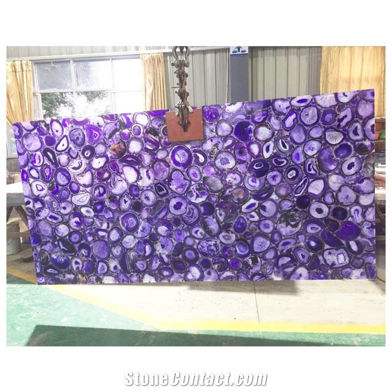 Purple Agate Slices Luxury Agate Tabletop