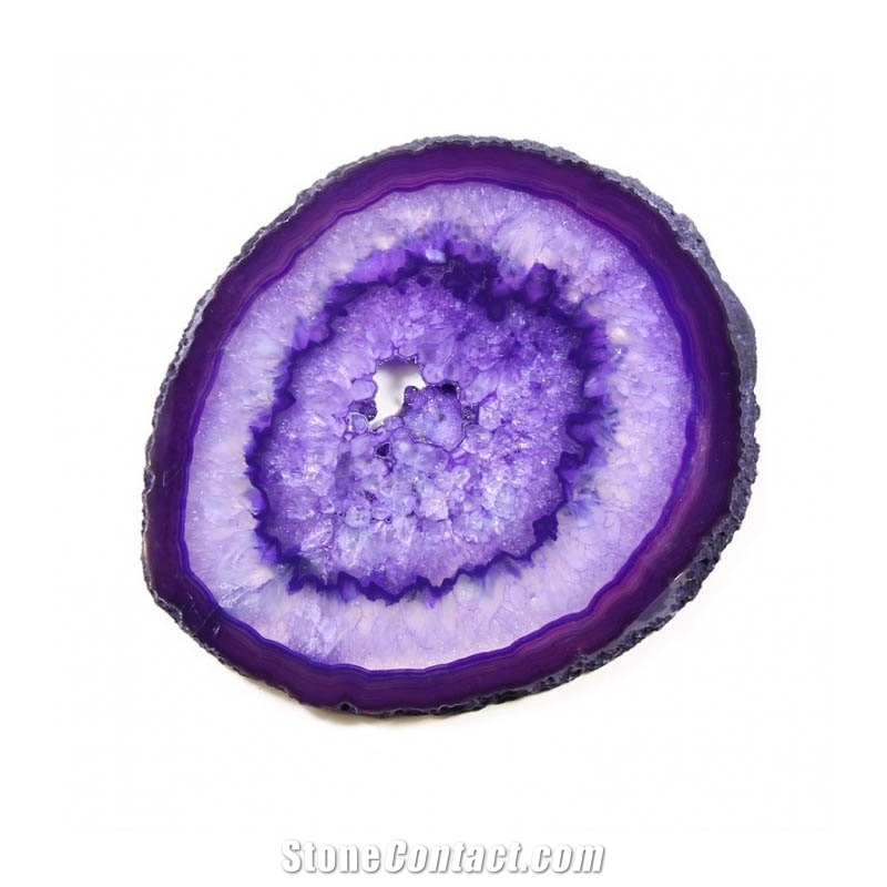 Purple Agate Slices Luxury Agate Tabletop