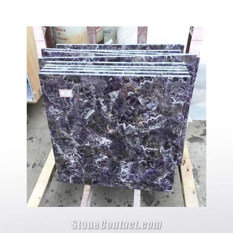 Purple Semi Precious Stone Amethyst Slab