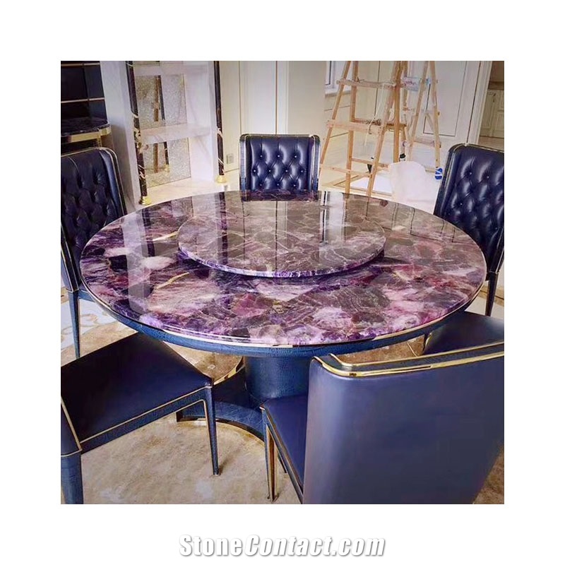 Purple Semi Precious Stone Amethyst Slab