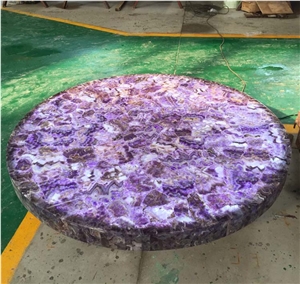 Purple Semi Precious Stone Amethyst Slab