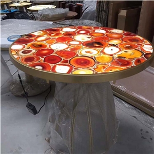 Backlit Red Agate Gemstone Slabs Manufacturer China