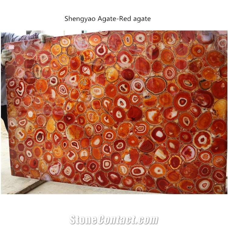 Red Agate Semi Precious Tiles