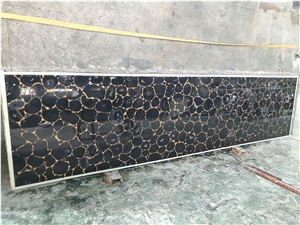 Semi Precious Agate Black Tiles