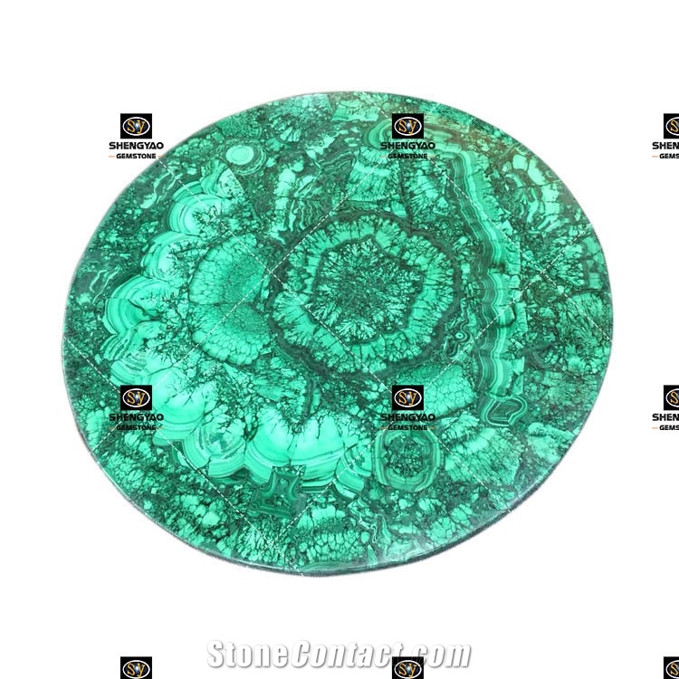 Semi Precious Stone Malachite Table Top