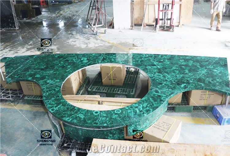 Semi Precious Stone Malachite Table Top