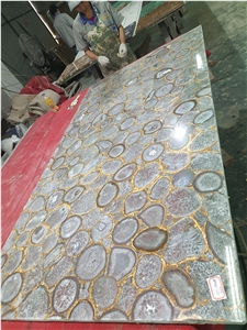 Semi Precious Stone White Agate Panels