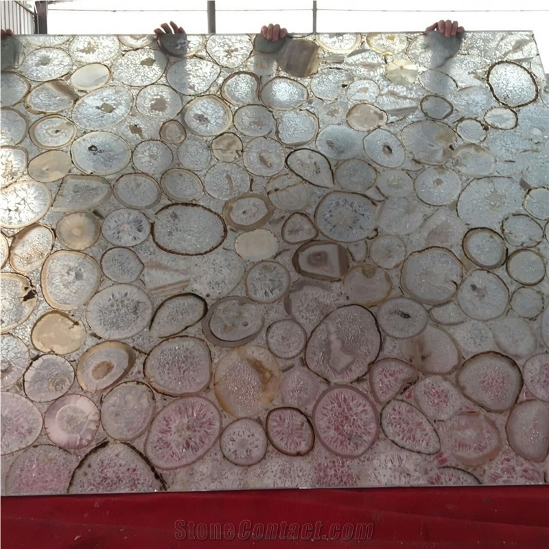 Semi Precious Stone White Agate Panels