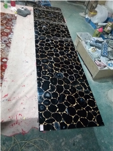 Semiprecious Black Agate Slabs