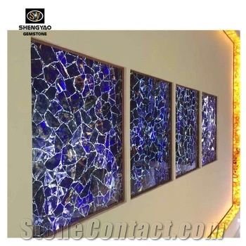 Sodalite Blue Jasper Gemstone Wall Tile