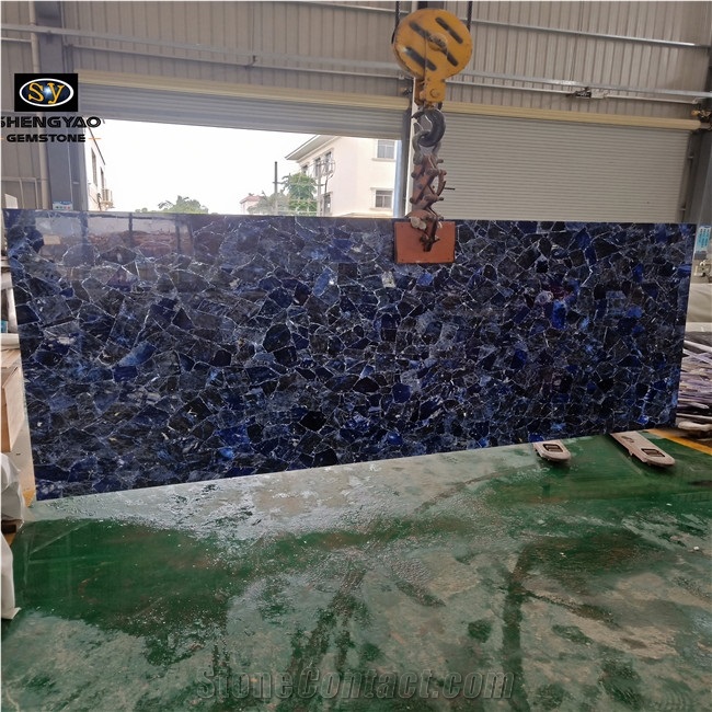 Sodalite Blue Jasper Gemstone Wall Tile