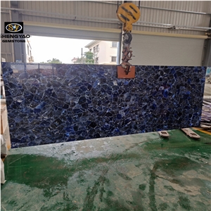 Sodalite Blue Jasper Gemstone Wall Tile