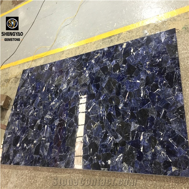 Sodalite Blue Jasper Gemstone Wall Tile