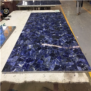 Sodalite Blue Jasper Gemstone Wall Tile
