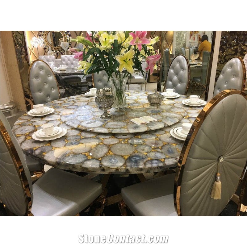 White Agate Panels for Decoration