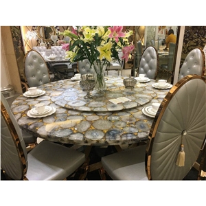 White Agate Panels for Decoration