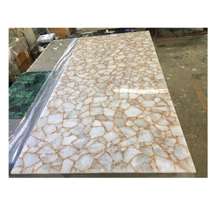 White Semi Precious Stone Panels