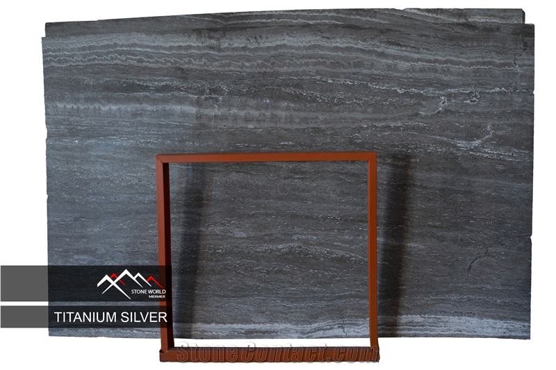 Silver Titanium Travertine Slab,Tile