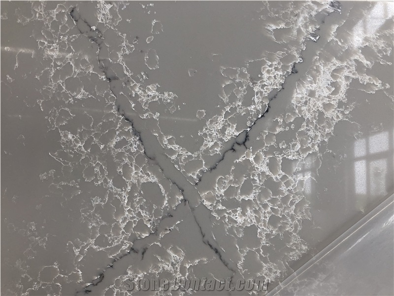 Grey Calacatta/ Carrara Quartz Slabs