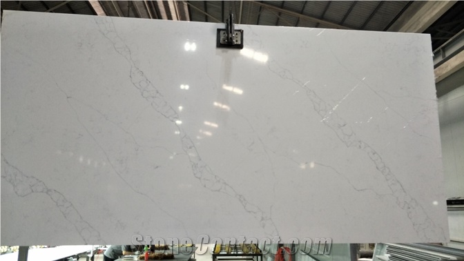 Sparkling White Calacatta Quartz Slabs