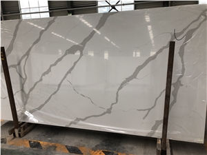 White Calacatta/ Carrara Quartz Slabs