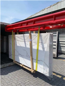 White-Polished Carrara Quartz Slabs