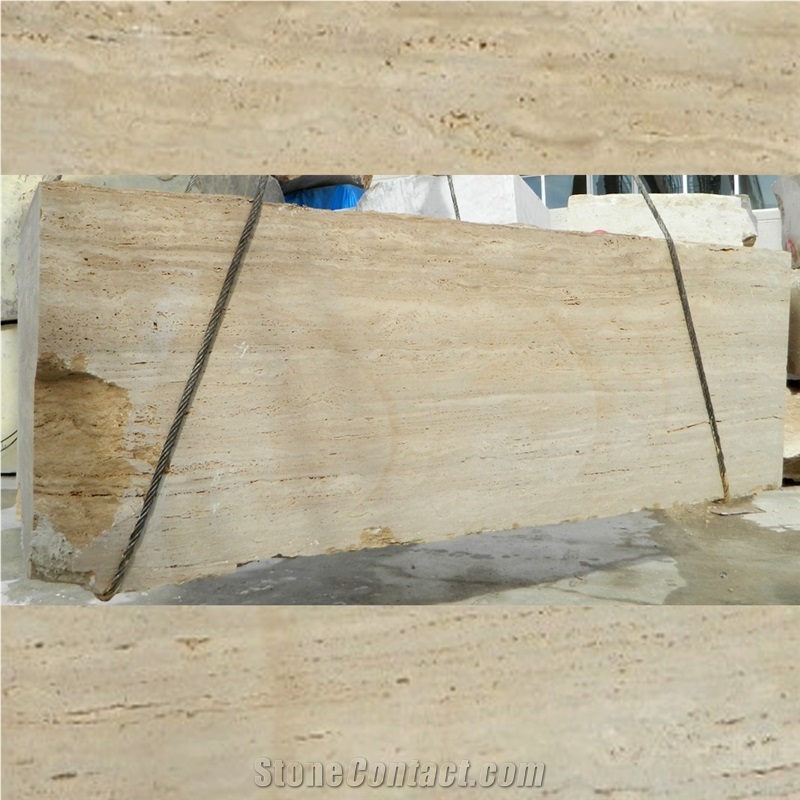 Classic Travertine Block, Turkey Beige Travertine