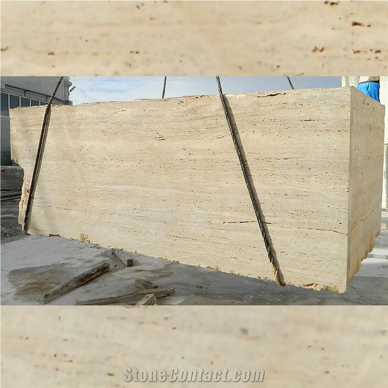 Classic Travertine Block, Turkey Beige Travertine