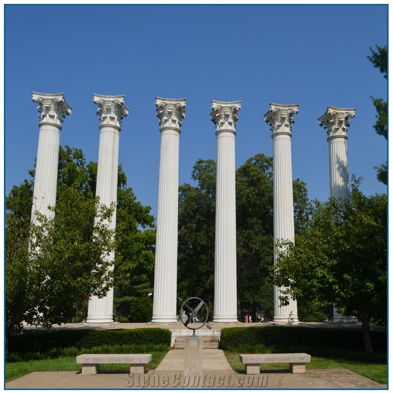 Marble Column Pillars for Garden Decoration