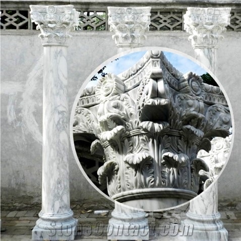 Marble Column Pillars for Garden Decoration