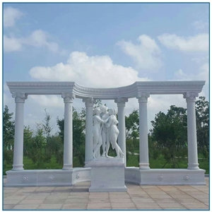 Marble Column Pillars for Garden Decoration