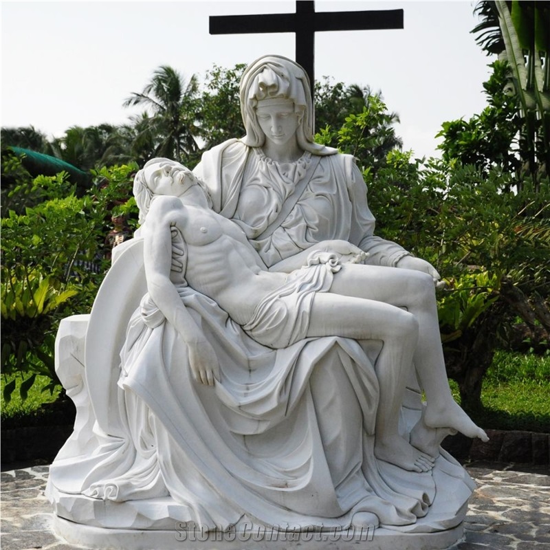 Marble Garden Statue Handcarved Stone Sculpture