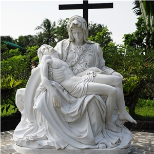 Marble Garden Statue Handcarved Stone Sculpture
