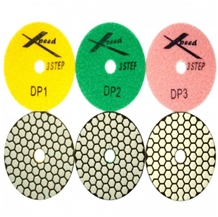 Marble,Granite 4" 3 Step Dry Polishing Pads Marble,Granite 4" 3 Step Dry Polishing Pads