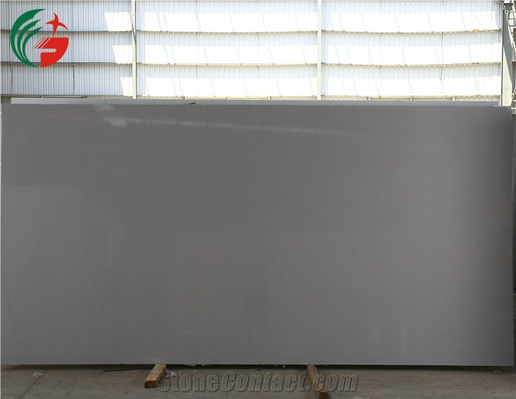 Pure Grey Artificial Marble Stone Slabs Yr0903
