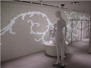 Solid Surface Artificial Stone Cnc Pattern Walls