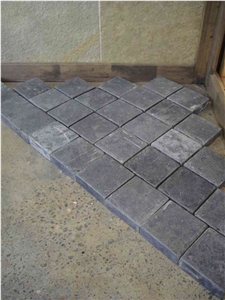 Black Sea Limestone Tumbled Cobbles, Pavers Black Sea Limestone Tumbled Cobbles, Pavers