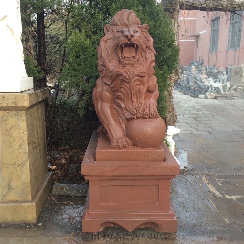 Granite Stone Lion Statue And Sculpture