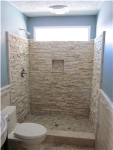 Ledge Stone Bathroom Design, Shower Design Ledge Stone Bathroom Design, Shower Design
