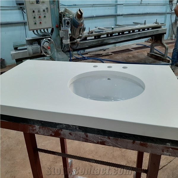 White Quartz Vanity Countertop