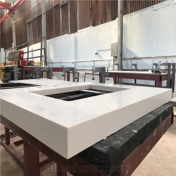 White Quartz Vanity Countertop
