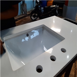 White Quartz Vanity Countertop