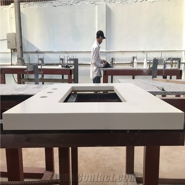 White Quartz Vanity Countertop