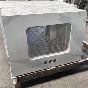 White Quartz Vanity Top
