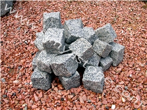 Bergama Grey Granite Cube Stone