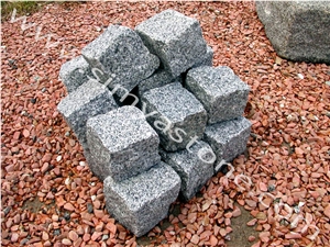 Bergama Grey Granite Cube Stone
