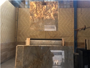 Golden Spider Marble Slabs