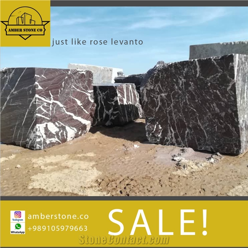 Iranian New Red Marble Blocks