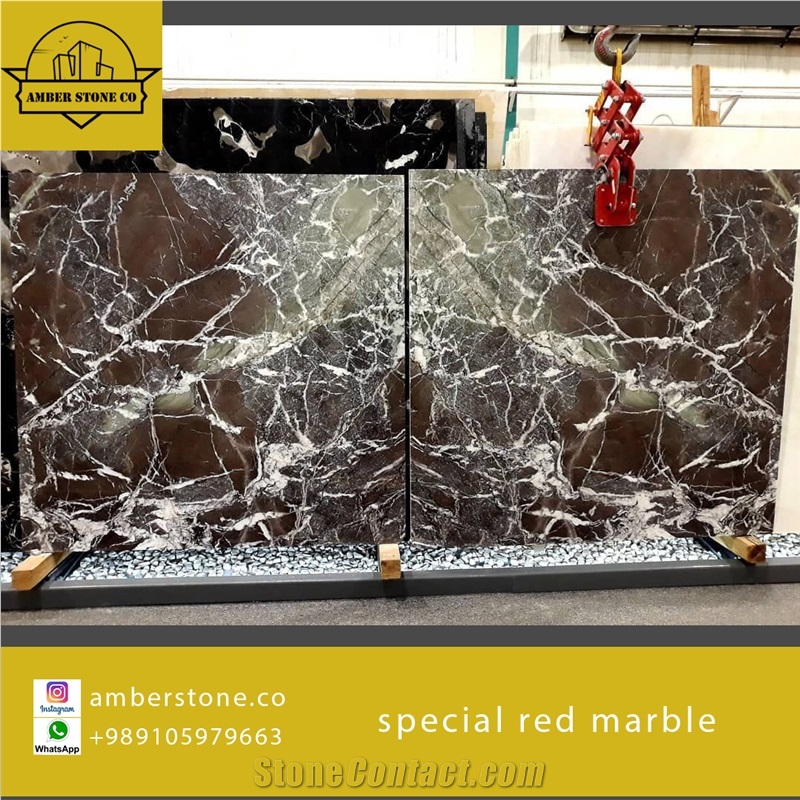 Iranian New Red Marble Blocks