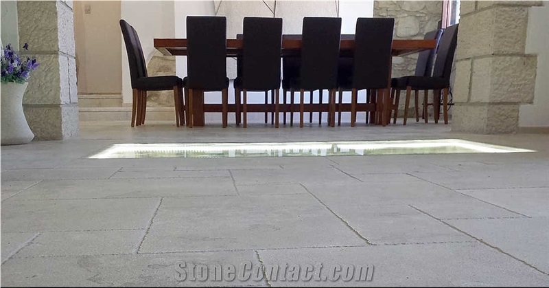 Mezza Perla Scura Floor Tiles, Brushed
